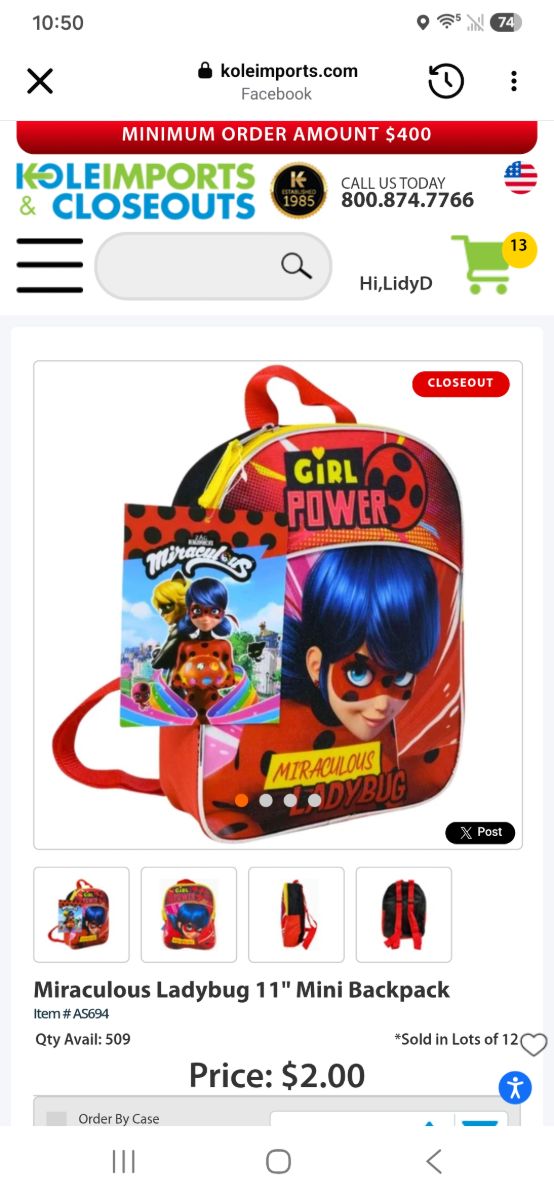 Miraculous Ladybug 11"